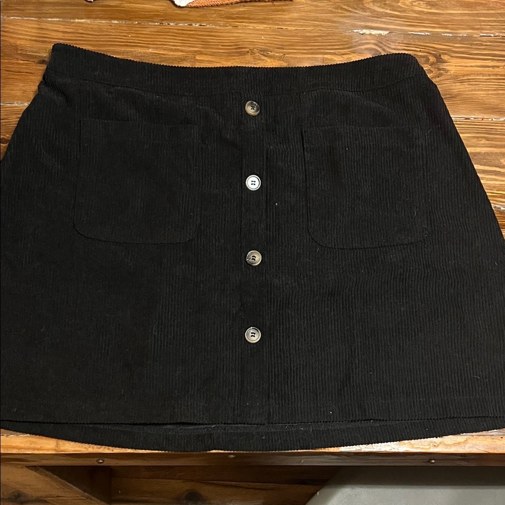 Black corduroy skirt